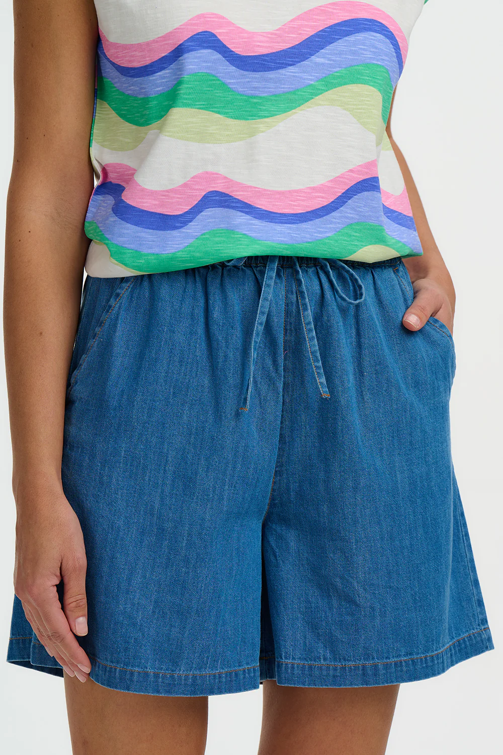 Bonnie Shorts - Mid Denim - Image 2