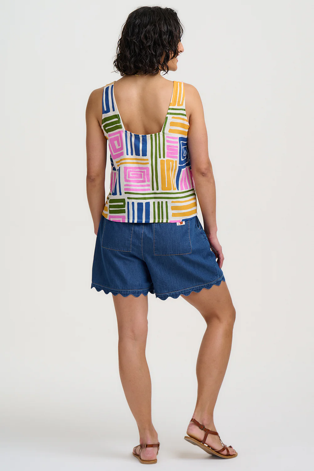 Ellie Vest Top - Multi, Painted Maze - Image 5