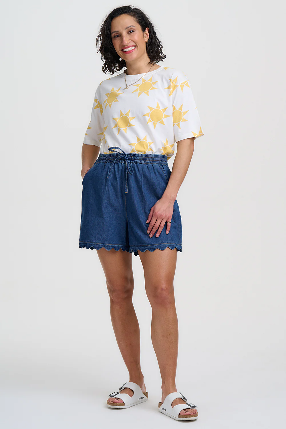 Kinsley Oversized T-Shirt - Off-White, Bold Sunshine - Image 4