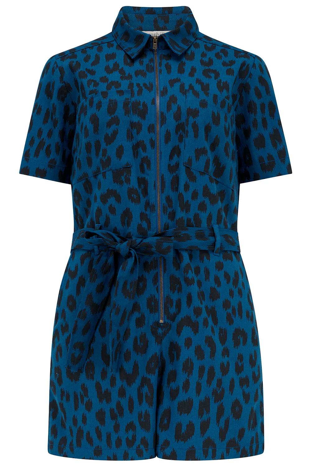 Logan Playsuit - Petrol Navy, Ikat Leopard - Image 7