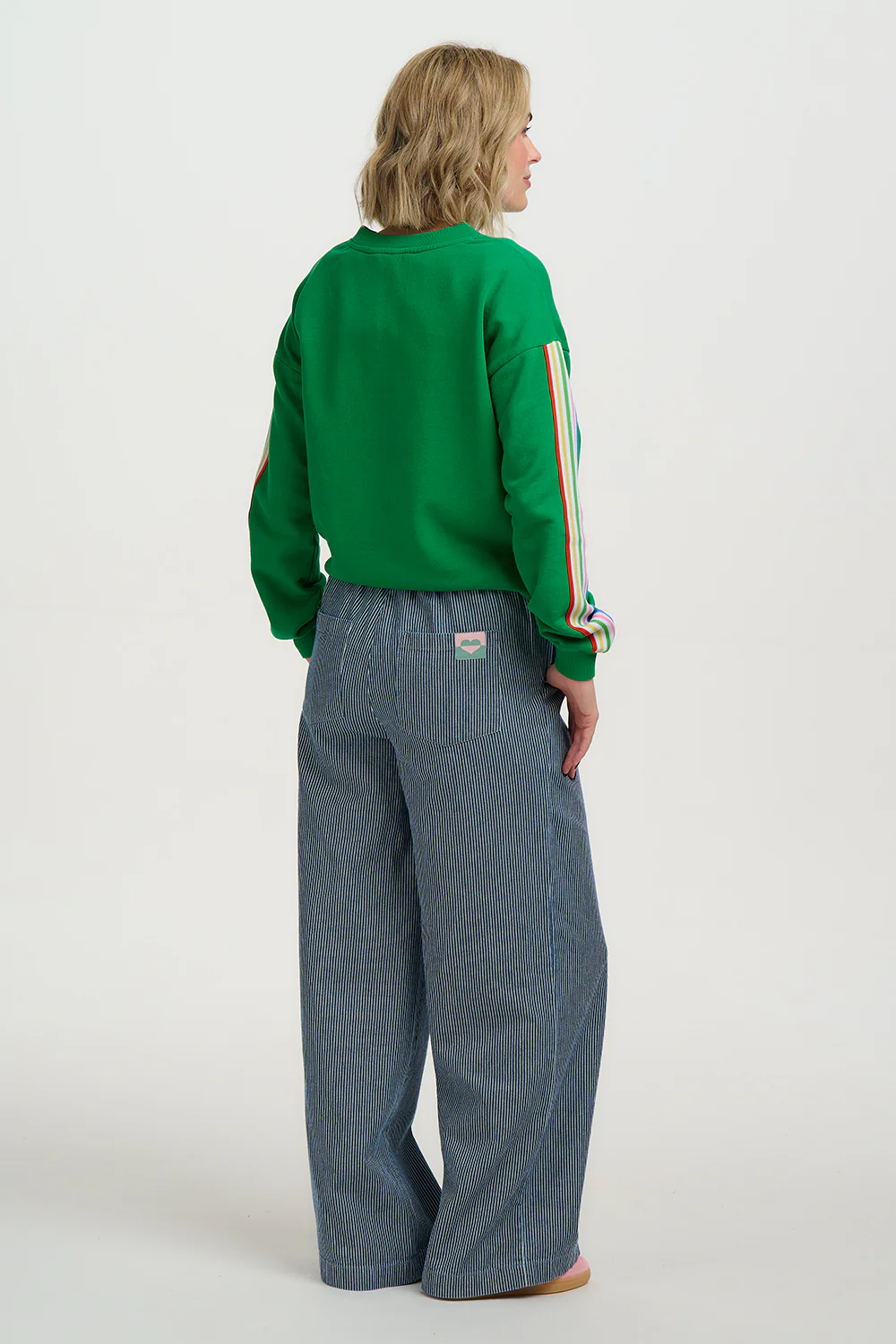 Magda Sweatshirt - Green, Rainbow Stripe - Image 10