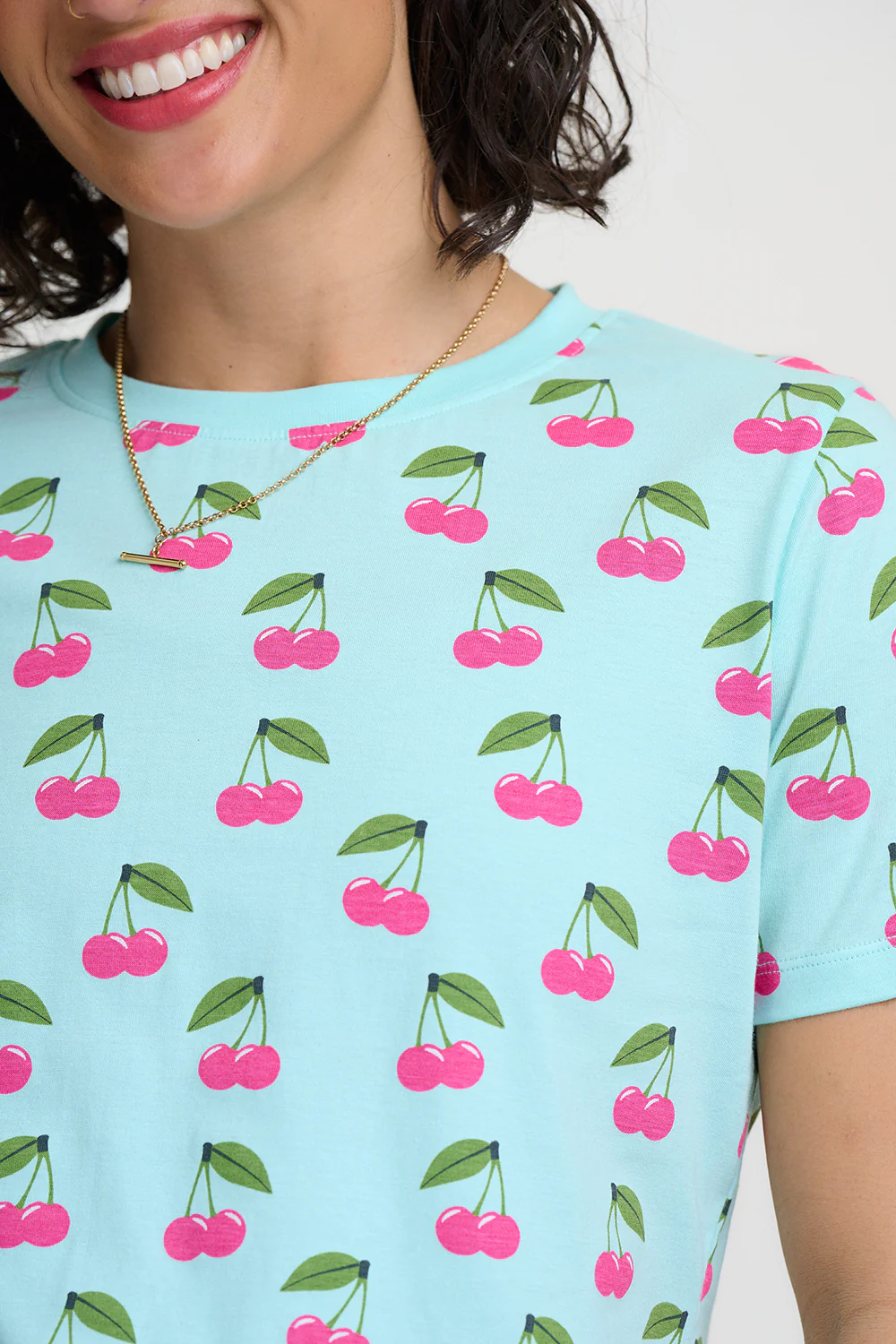 Maggie T-Shirt - Green, Cherry Pop - Image 2