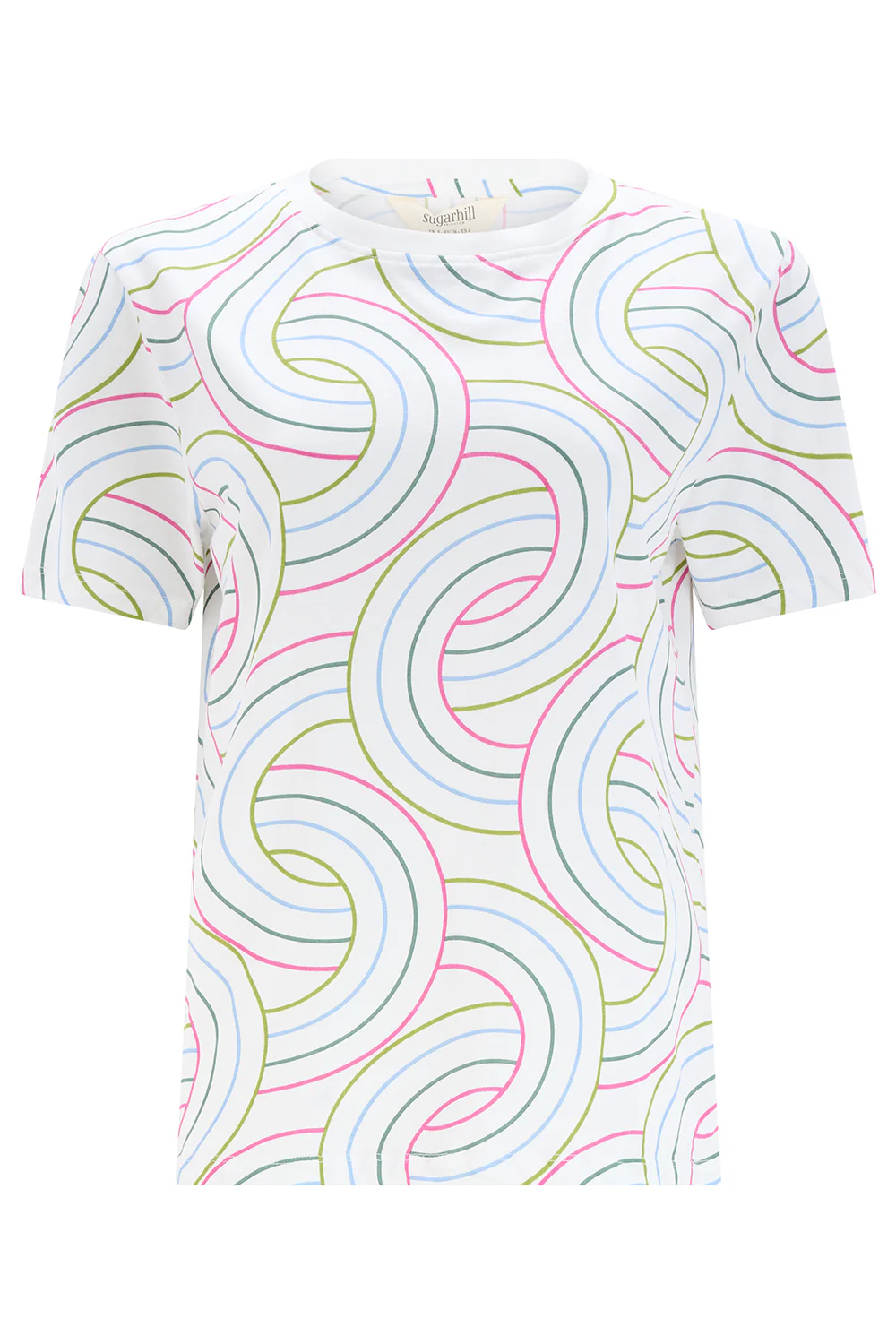 Maggie T-Shirt - Off White, Concentric Circles - Image 5
