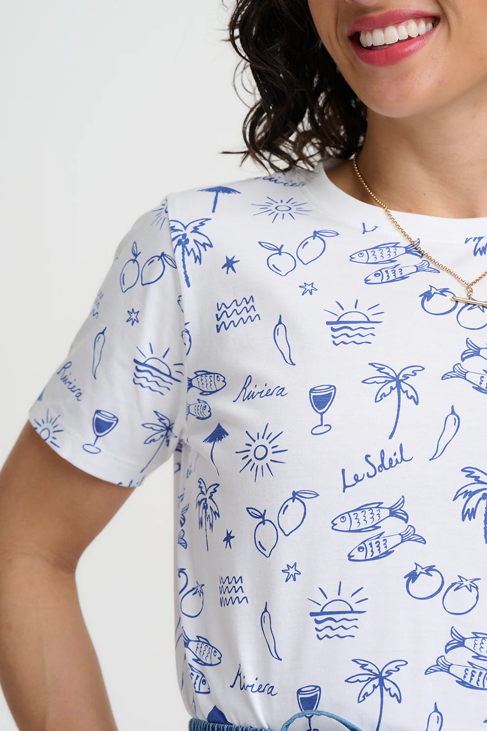 Maggie T-Shirt - Off-White, Dolce Vita Print - Image 2