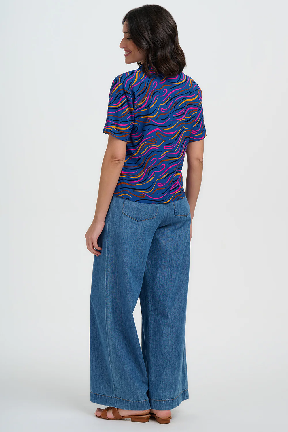 Odele Shirt - Bright Navy, Jazz Waves - Image 5