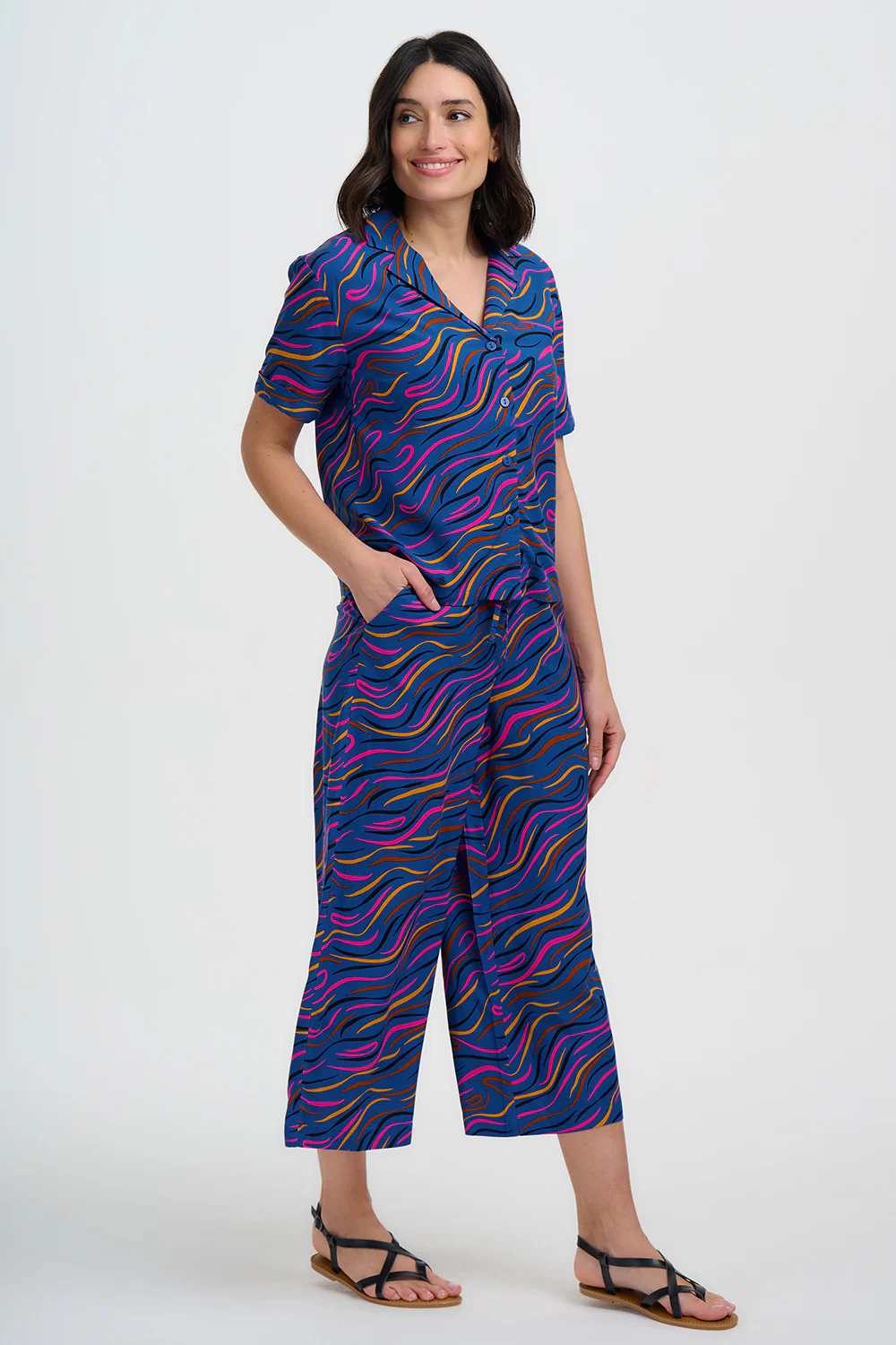 Odele Shirt - Bright Navy, Jazz Waves - Image 6