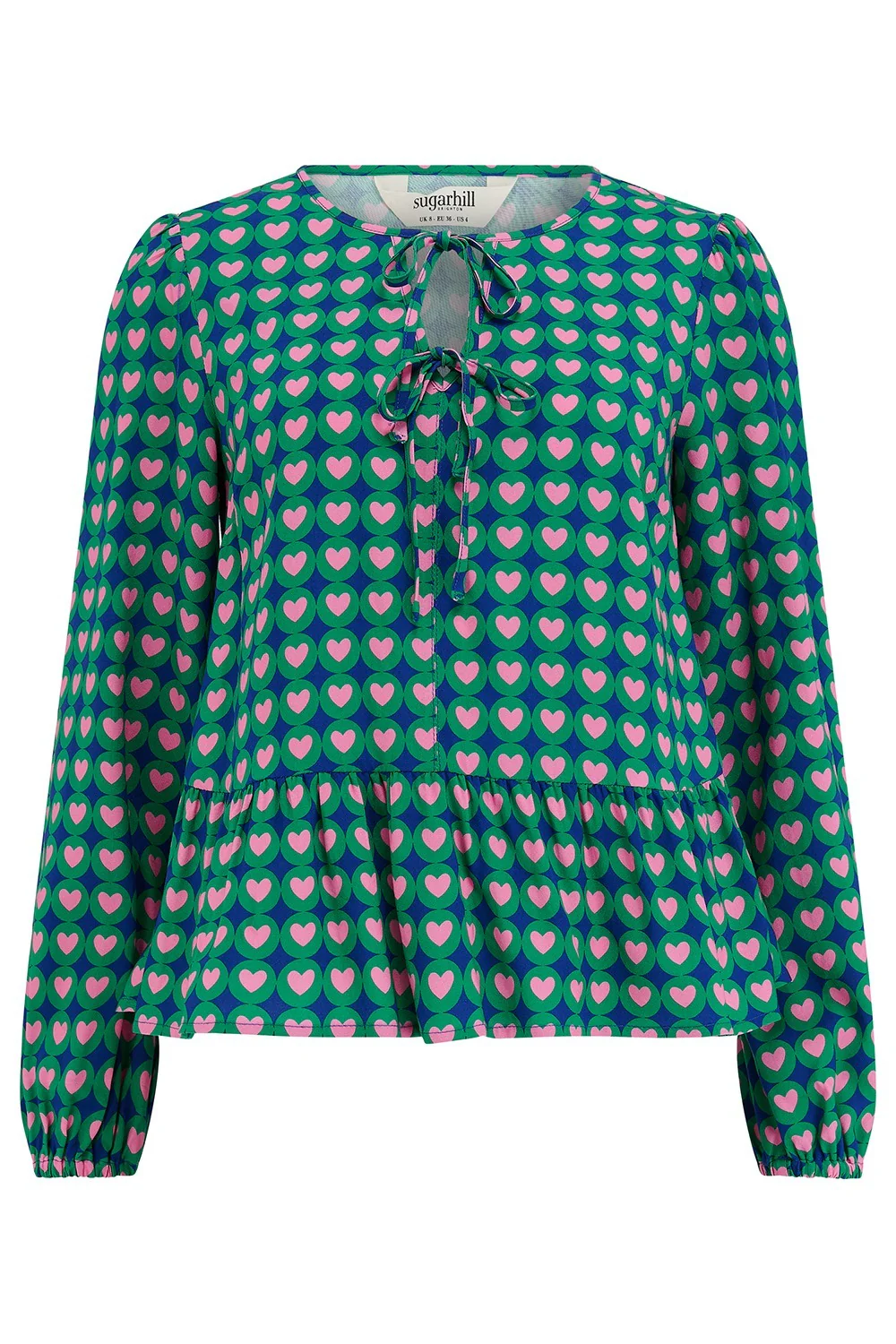 Olina Top - Navy, Heart Tile - Image 5